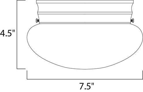Essentials - 588x 1 Light 8 inch Oil Rubbed Bronze Flush Mount Ceiling Light in Marble