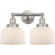 Bell 2 Light 15.5 inch Brushed Satin Nickel Bath Vanity Light Wall Light