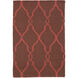 Fallon 36 X 24 inch Camel, Bright Red Rug