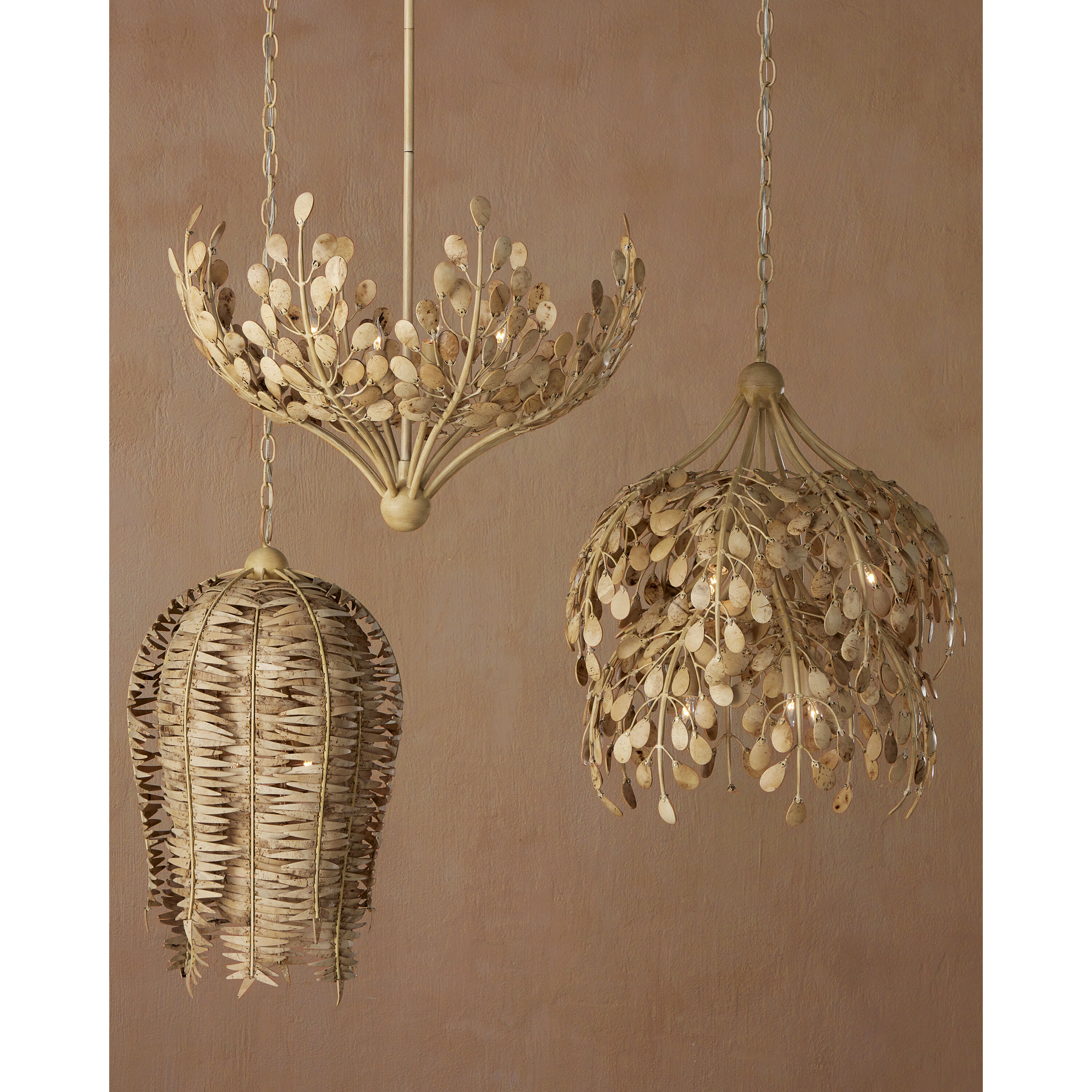 Maypan 4 Light 23.5 inch Coco Cream/Natural Chandelier Ceiling Light