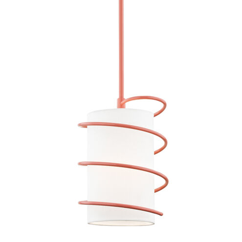 Carly 1 Light 8.25 inch Pink Pendant Ceiling Light