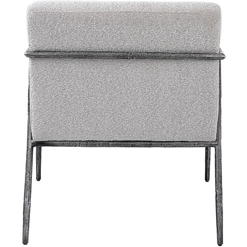 Brisbane Ivory and Warm Gray Boucle Fabric Accent Chair