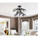 Priscilla 4 Light 23 inch Black Flush Mount Ceiling Light