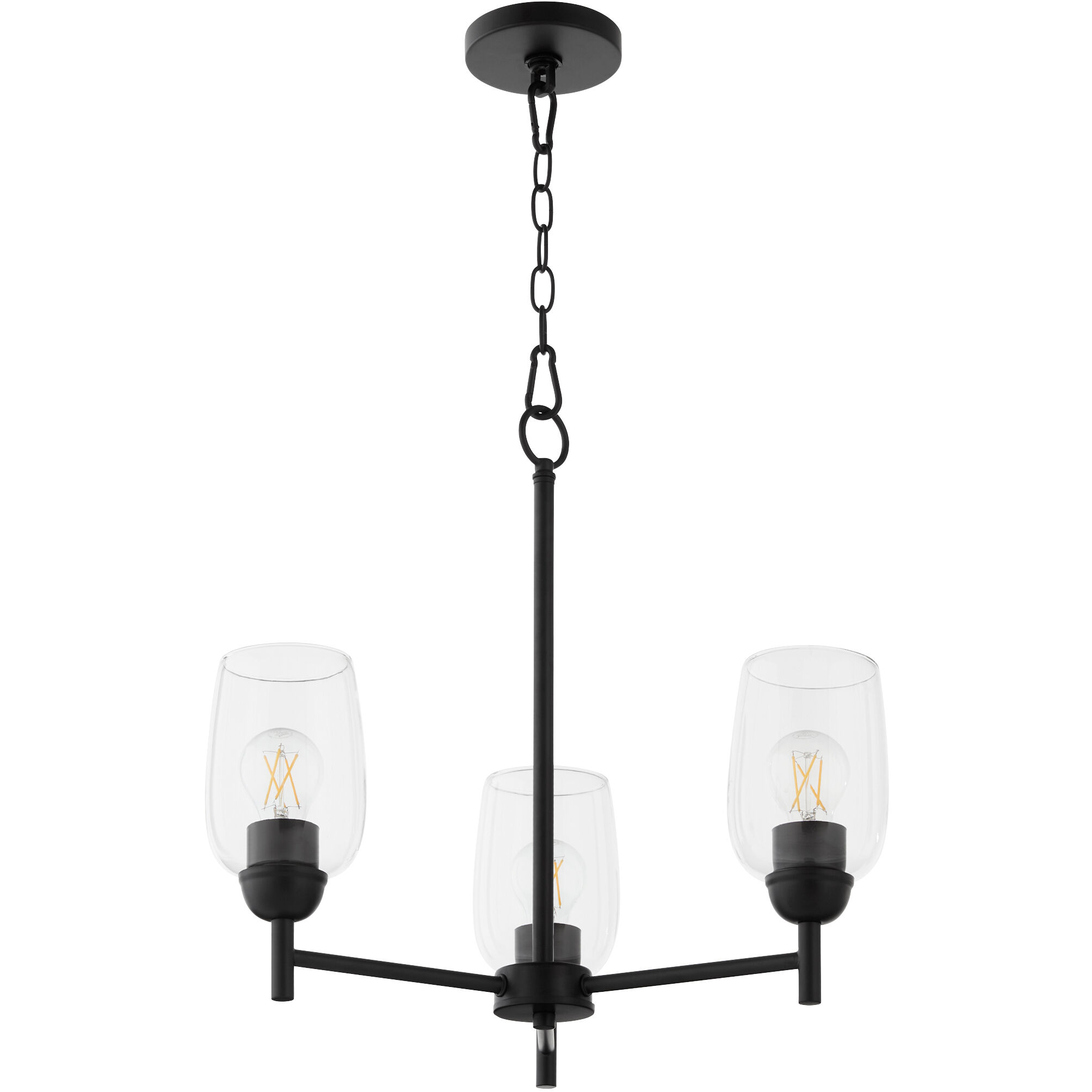 Wallinger 3 Light 20.5 inch Matte Black Chandelier Ceiling Light