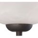 Tia 2 Light 11.75 inch Painted Bronze Semi Flush Mount Ceiling Light