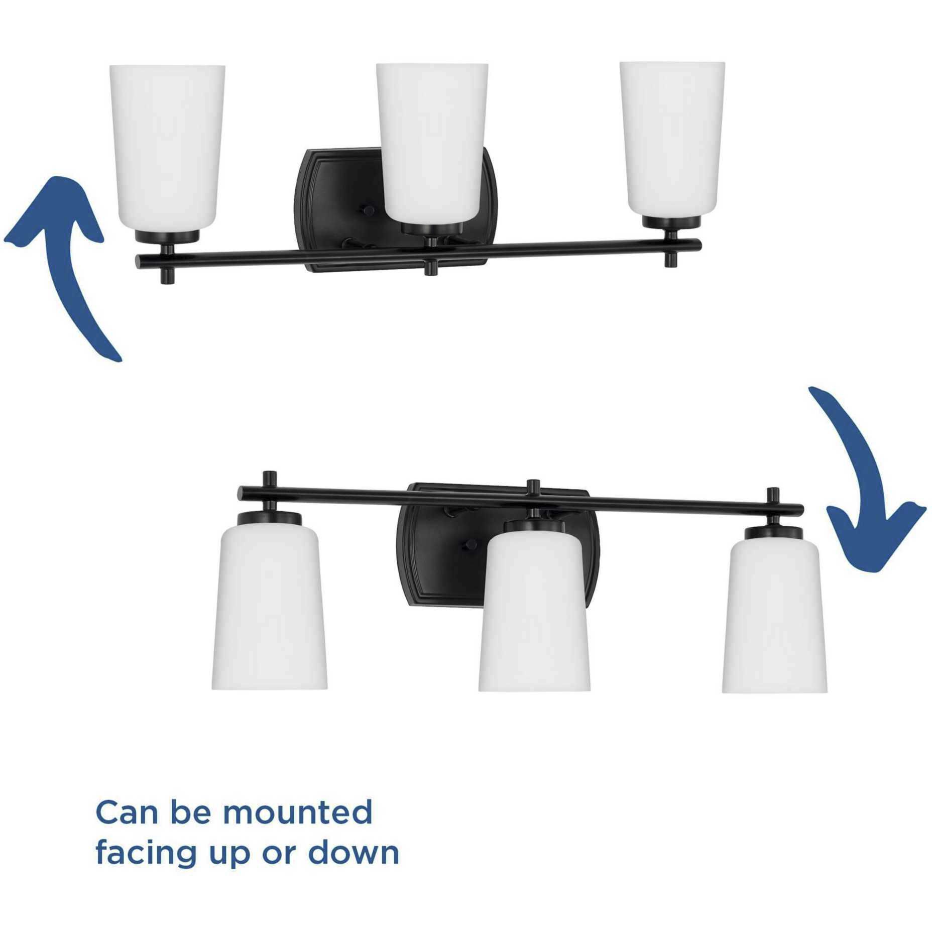 Adley 3 Light 23 inch Matte Black Bath Vanity Light Wall Light