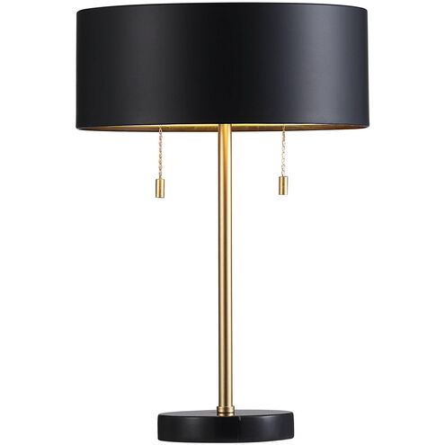 Gillian 17 inch 100 watt Gold and Black Table Lamp Portable Light