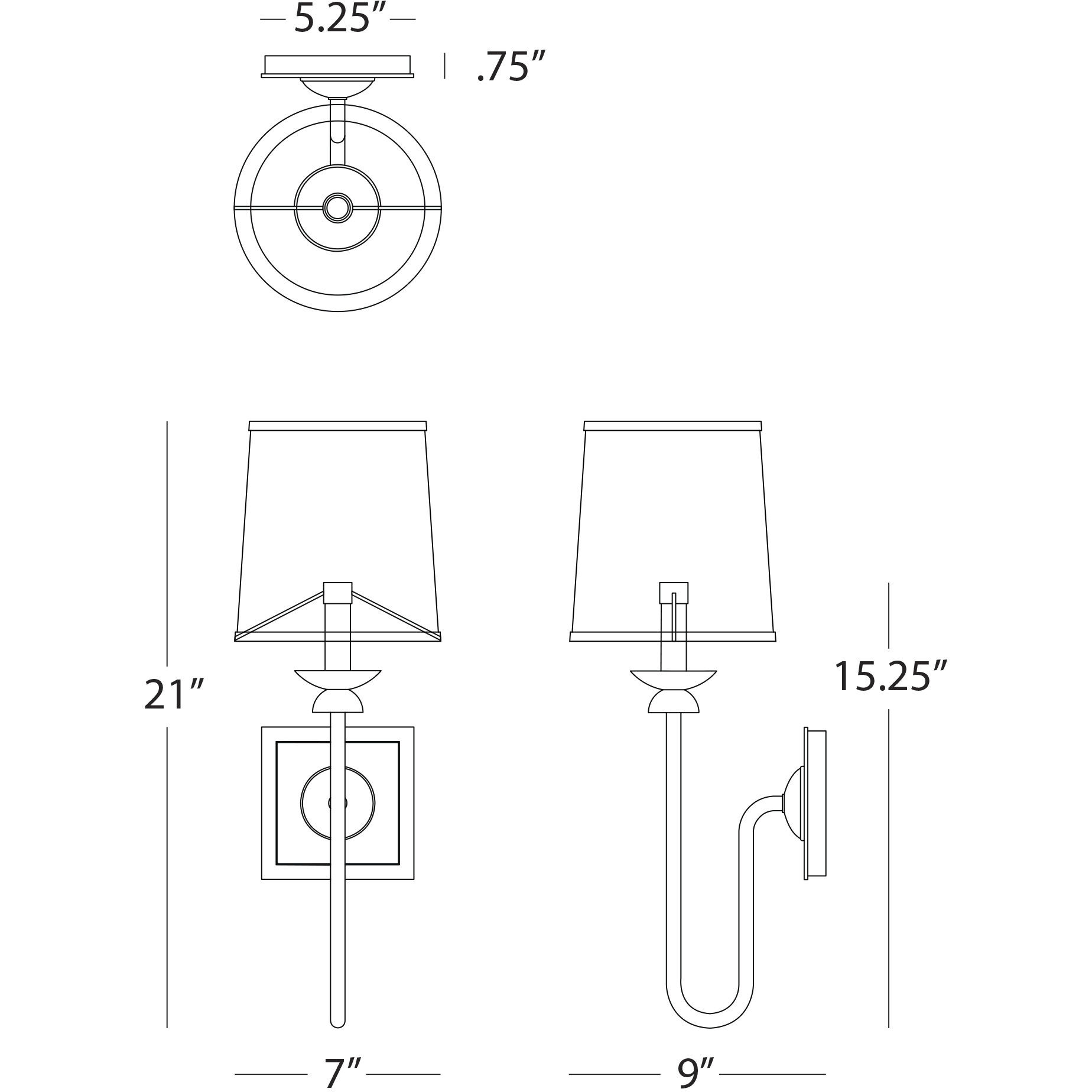 William 1 Light 5.25 inch Polished Nickel Wall Sconce Wall Light