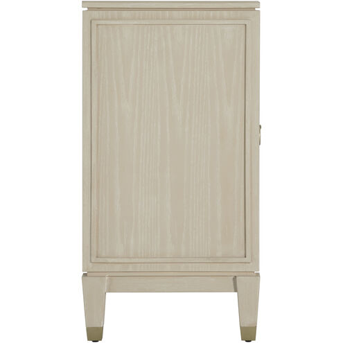 Strella Stainless Champagne / Cerused White Cabinet