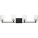 Lando 4 Light 35 inch Midnight Black Wall Bath Fixture Wall Light