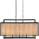 Boswell 5 Light 36 inch Natural/Black Chandelier Ceiling Light