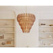 Marclaire 15 Light 32.75 inch Legacy Brass Pendant Ceiling Light in Brown Textured Handmade Glass