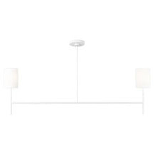 Barbara Barry Key Linear Chandelier Ceiling Light in Matte White