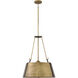 Cartwright 3 Light 19.5 inch Rustic Brass with Oil Rubbed Bronze Indoor Chandelier Ceiling Light