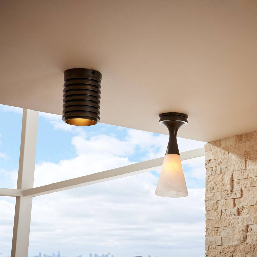 Rudy 1 Light 4.5 inch English Bronze Flush Mount Ceiling Light