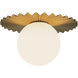Alora Mood Plume 1 Light 13.88 inch Brushed Gold/Opal Matte Glass Flush Mount Ceiling Light