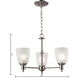 Jackson 3 Light 20 inch Brushed Nickel Chandelier Ceiling Light