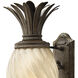 Plantation Outdoor Wall Mount Lantern in Pearl Bronze, Medium