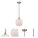 Edison Farmhouse Rope LED 8 inch Antique Copper Mini Pendant Ceiling Light