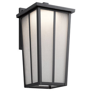 Amber Valley LED 17 inch Textured Black Outdoor Wall, Large