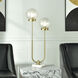 Eloise 36 inch 25 watt Polished Brass and White Table Lamp Portable Light
