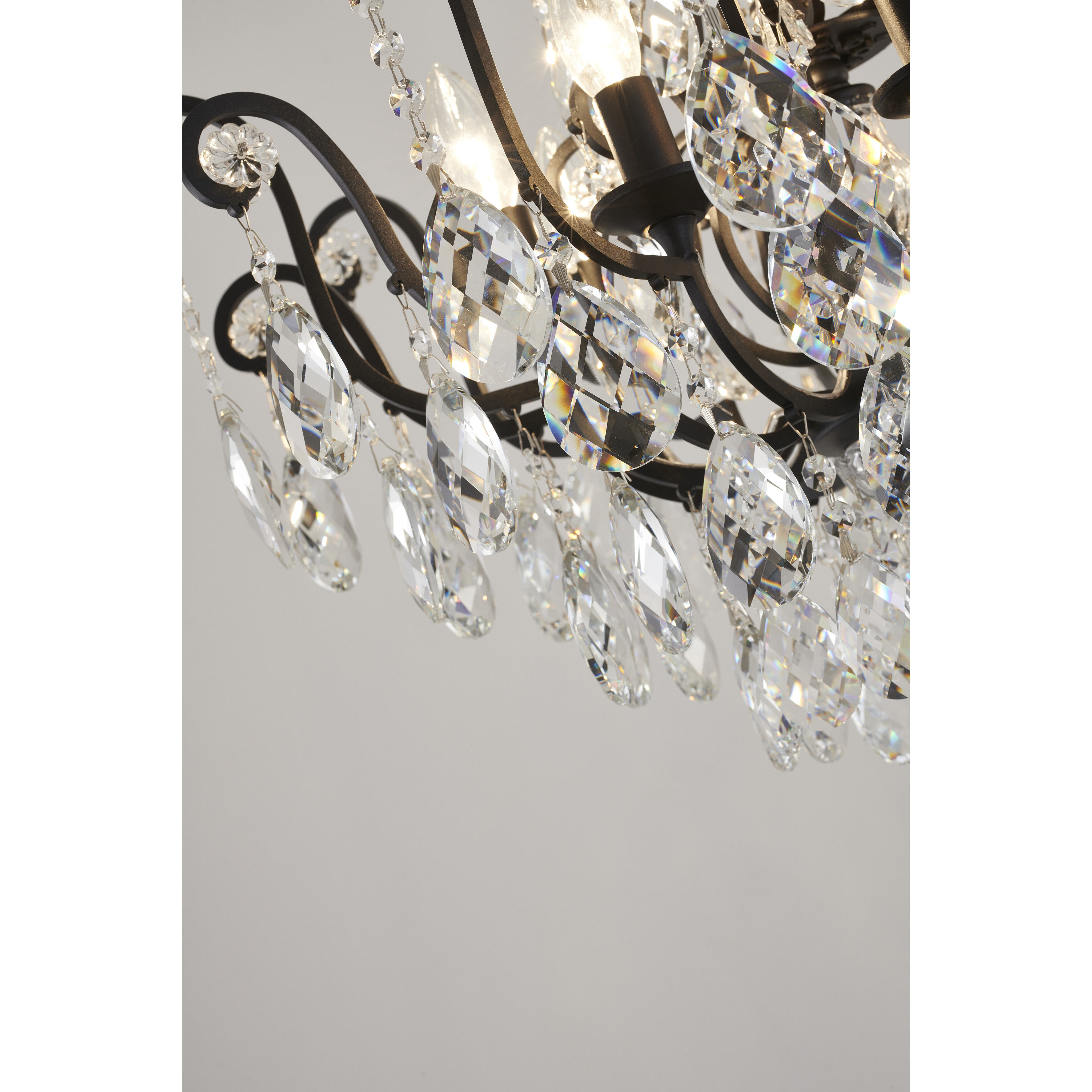 Canada 8 Light 26 inch Matte Black Chandelier Ceiling Light