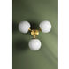 Stella 3 Light 24 inch Aged Brass Semi Flush Ceiling Light 