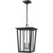 Seoul 2 Light 11.25 inch Black Outdoor Chain Mount Ceiling Fixture