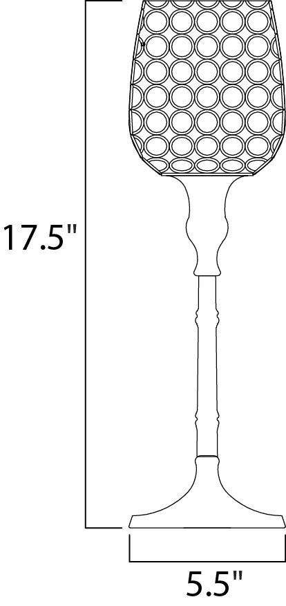 Glimmer 17.5 X 5.5 inch Candleholder, 17.5 Inch, Large