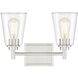 Westin 2 Light 15 inch Satin Platinum Bath Bar Wall Light