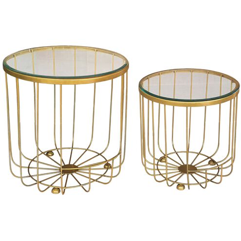 Carinae 15 inch Gold and Mirror Round Table