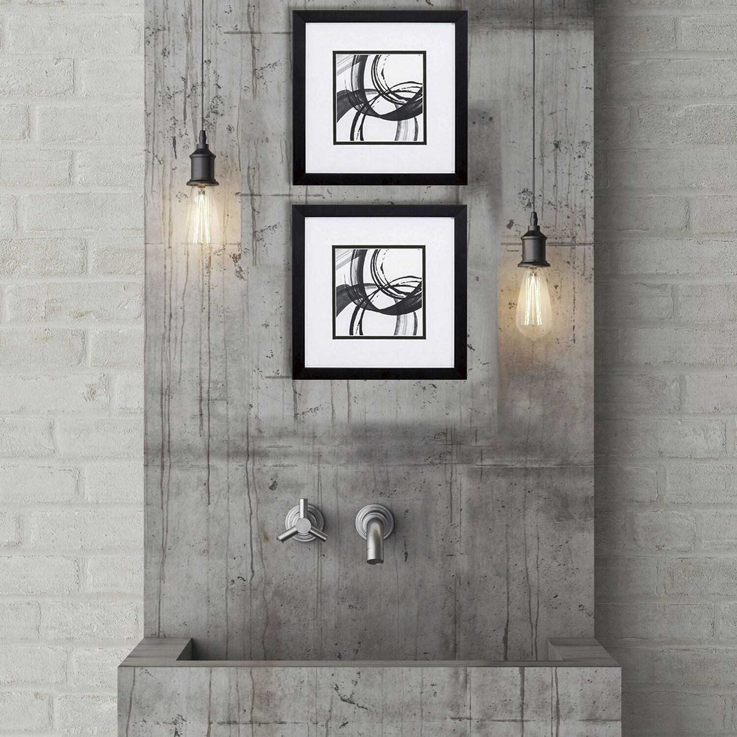 Abstract Black and White Framed Art, Propac