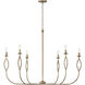 Cohen 6 Light 44 inch Mystic Luster Chandelier Ceiling Light