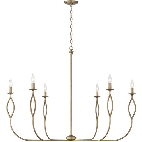 Cohen 6 Light 44 inch Mystic Luster Chandelier Ceiling Light