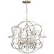 Solaris 5 Light 22 inch Olde Silver Chandelier Ceiling Light in Clear Hand Cut