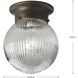 Glass Globes 1 Light 6.38 inch Antique Bronze Flush Mount Ceiling Light