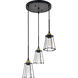 Auspice 3 Light 16 inch Brass and Black Pendant Ceiling Light