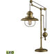 Farmhouse 32 inch 9.00 watt Antique Brass Desk Lamp Portable Light