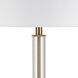 Roseden Court 62 inch 150 watt Clear with Aged Brass Floor Lamp Portable Light