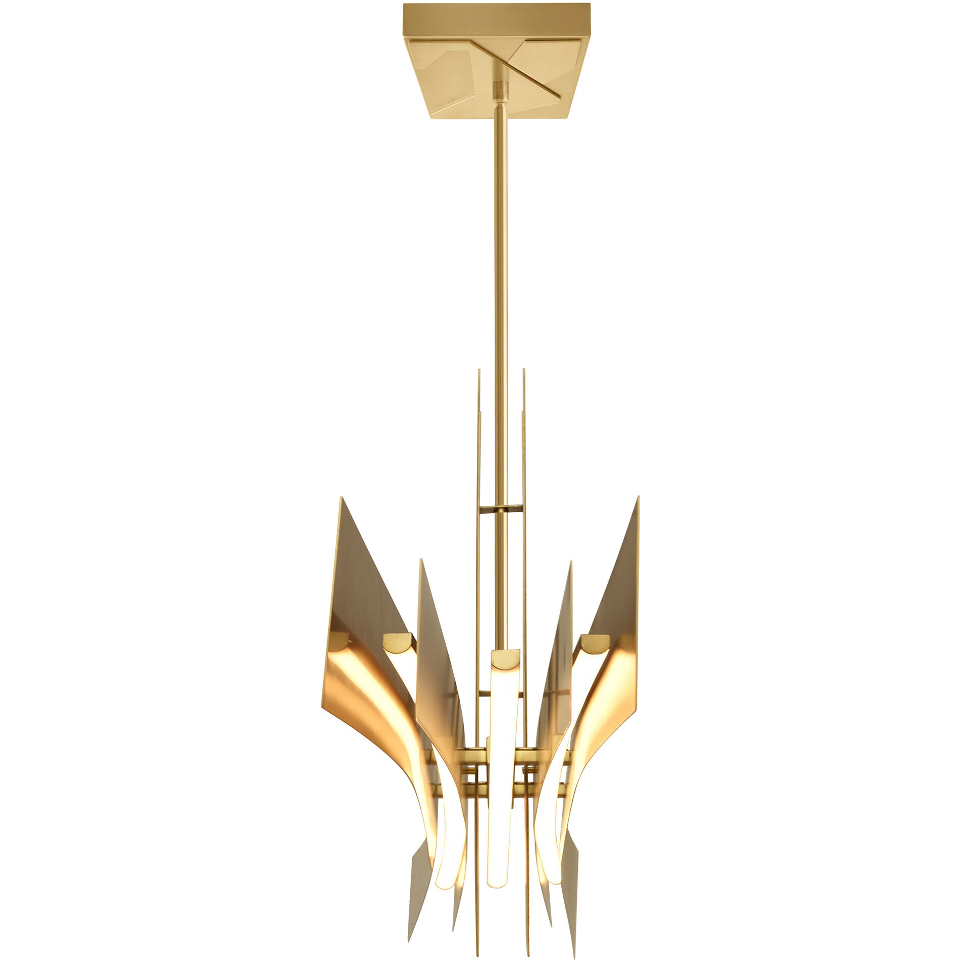 Solara LED 50 inch Brass Chandelier Ceiling Light