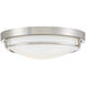 Modern 2 Light 13 inch Polished Nickel Flush Mount Ceiling Light