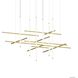 Labyrinth LED 88.75 inch Brass Chandelier Ceiling Light