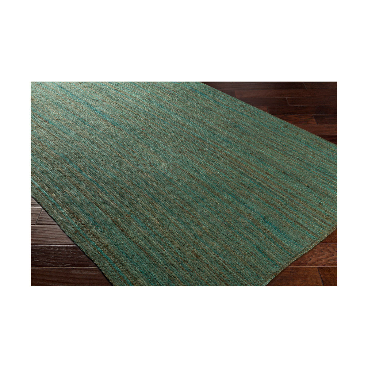 Brice 36 X 24 inch Mint/Dark Brown Rugs, Jute