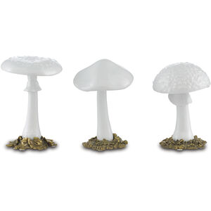 Dreamland Mushrooms on Bronze 5 X 4 inch Sculptures, Set of 3