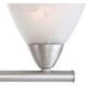 Tia 4 Light 30.75 inch Matte Nickel with White Vanity Light Wall Light