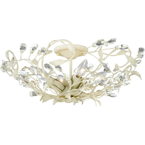 Jardin 4 Light 19 inch French Cream Semi-Flush Mount Ceiling Light