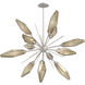 Rock Crystal LED 38.1 inch Beige Silver Chandelier Ceiling Light in Metallic Beige Silver, Chilled Bronze, 2700K LED, Starburst