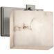 LumenAria Wall Sconce Wall Light in Brushed Nickel, Rectangle, Incandescent, Rectangle