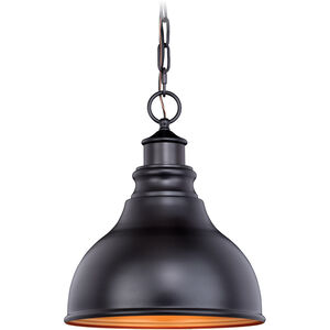 Delano 1 Light 11 inch Oil Burnished Bronze and Light Gold Outdoor Pendant