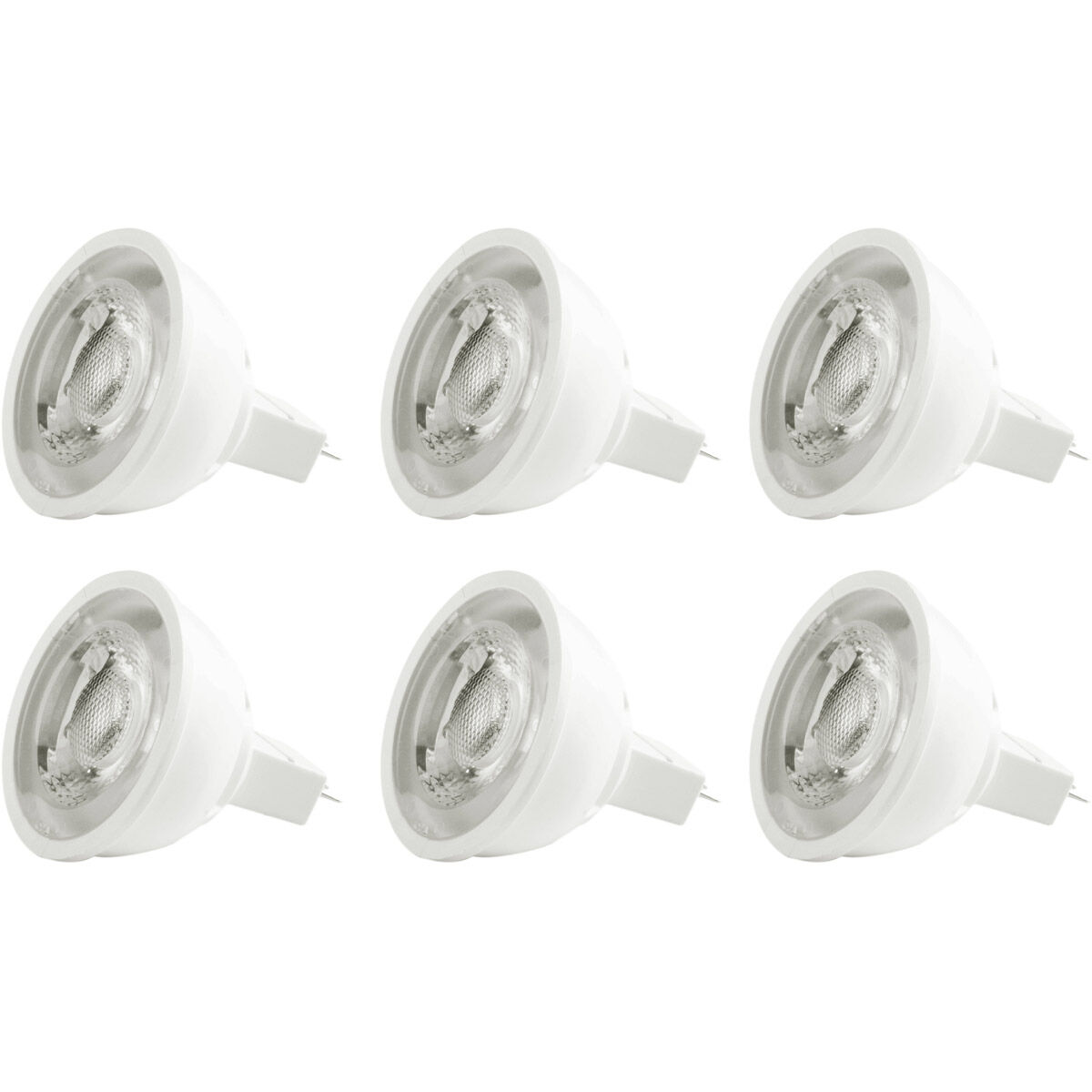 Deluge LED MR16 LED GU5.3 6.5 watt 12V 3000k Light Bulb, Pack of 6